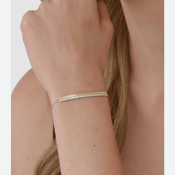 Michael Kors Sterling Silver MK Monogram Slider Bracelet - Picture 2 of 6